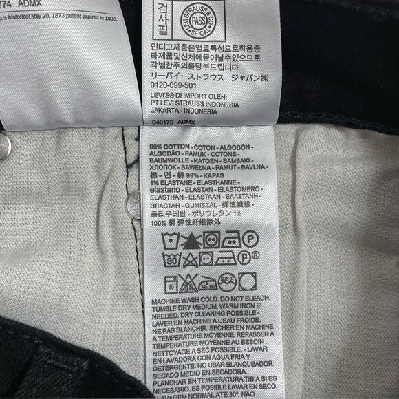 NWT‎ Levi's 527 Slim Bootcut Black Jeans Men’s Size 38x34 Denim - Picture 8 of 9